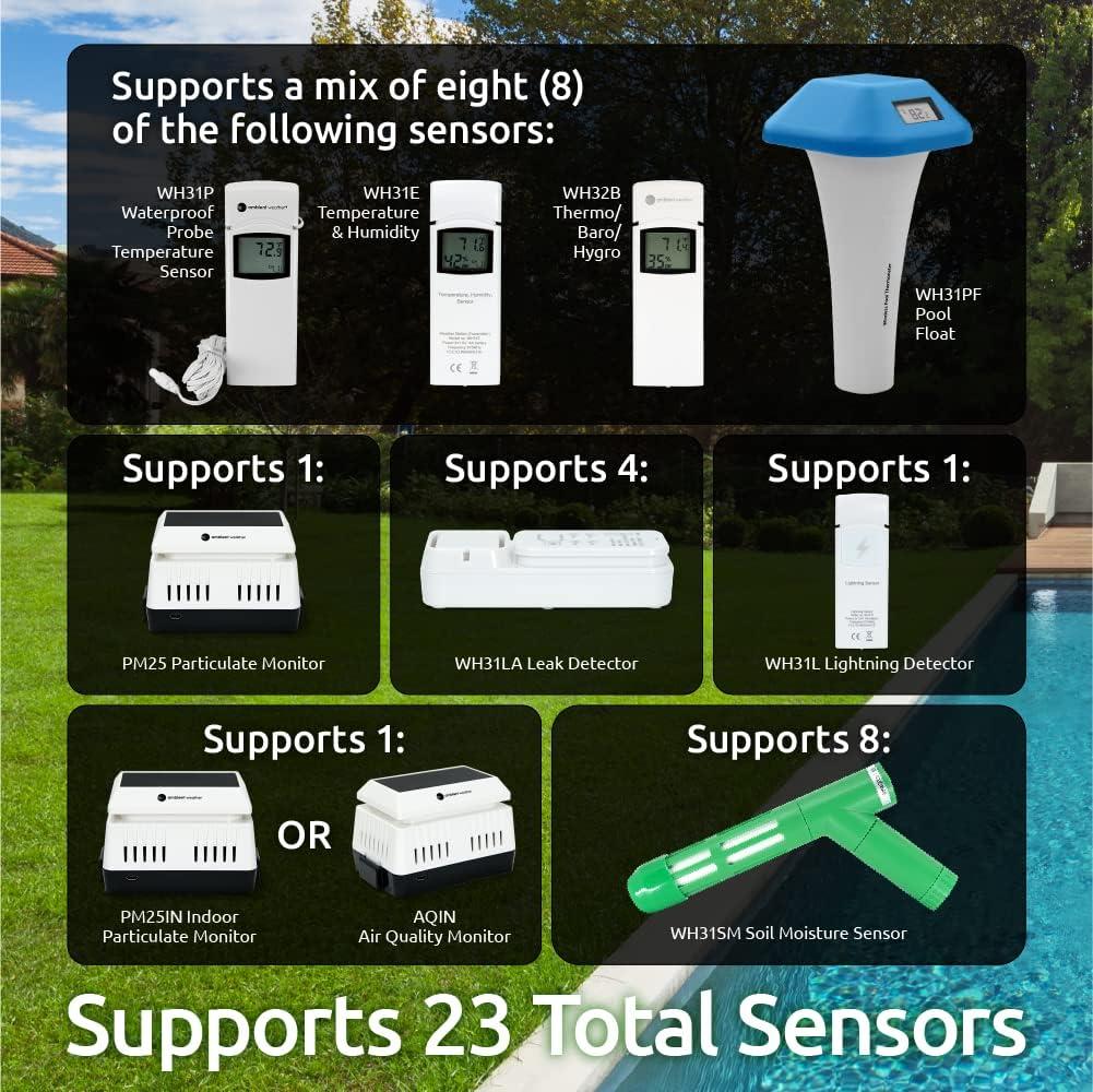 image:imageAmbient Weather WS5000 Ultrasonic Smart Weather StationIP Module Ultrasonic