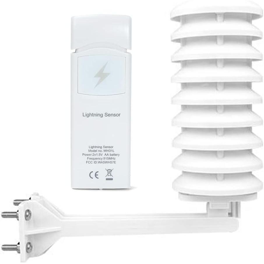 image:imageAmbient Weather WH31 Storm Bundle Lightning Detector amp Solar Radiation Shield with Mounting Bracket