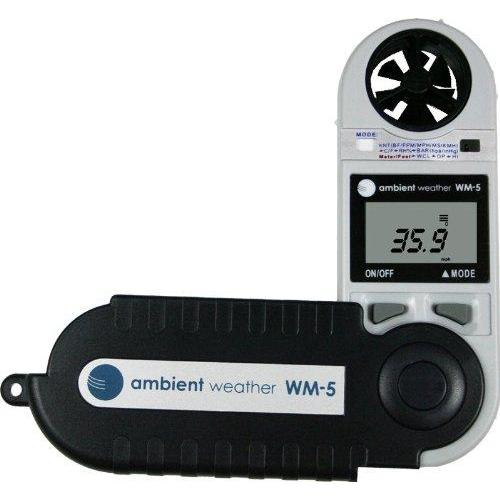 image:imageAmbient Weather WM5 Handheld Weather Meter wWindspeed Temperature Humidity Dew Point Heat Index Pressure Altitude