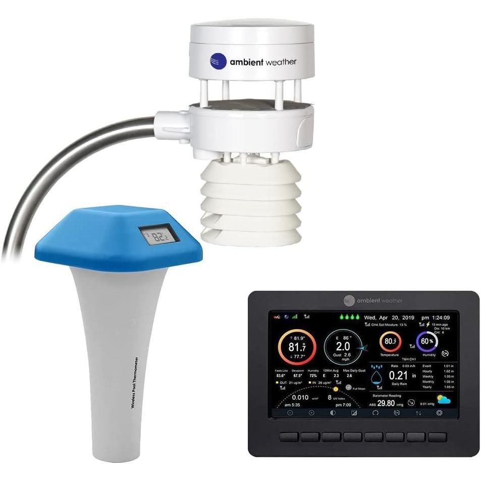 image:imageAmbient Weather WS5050 Pool Bundle Ultrasonic Smart Weather Station for The Pool wWiFi Remote Monitoring and Alerts