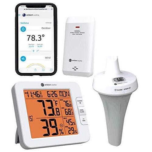 image:imageAmbient Weather WS84823107 7Channel WiFi Remote Monitoring Weather Station with IndoorOutdoor Temperature amp Humidity Floating Pool Spa amp Pond Thermometer