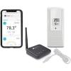 Ambient Weather WS-100-WEATHERSTATION Smart Home Weather Station WiFi Module w/Outdoor Thermo-Hygrometer, Rain Gauge, and Anemometer(WiFi Module + Probe Sensor)