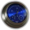 Ambient Weather WS-228TBH 9″ Brushed Aluminum Contemporary Barometer with Temperature and Humidity, Metallic Radiant Blue