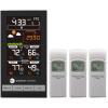 Ambient Weather WS-2801A Advanced Wireless Color Forecast Station w/Temperature, Humidity, Barometer(Console + 3 Sensors)