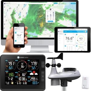Ambient Weather Falcon WS-8480A Fan Aspirated Smart WiFi Weather Station with Remote Monitoring and Alerts
