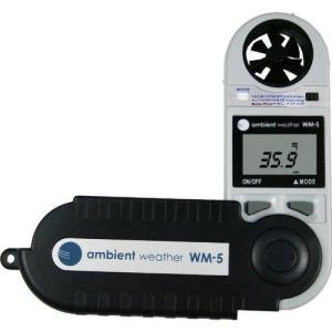 Ambient Weather WM-5 Handheld Weather Meter w/Windspeed, Temperature, Humidity, Dew Point, Heat Index, Pressure, Altitude