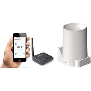 Ambient Weather WS-100-WEATHERSTATION Smart Home Weather Station WiFi Module w/Outdoor Thermo-Hygrometer, Rain Gauge, and Anemometer(WiFi Module + Rain Gauge)