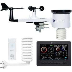 Ambient Weather WS-2000 Storm Bundle – Smart Weather Station for Storm Monitoring w/WiFi Remote Monitoring and Alerts