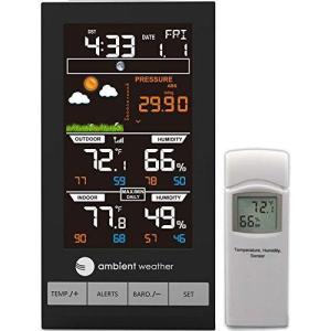 Ambient Weather WS-2801A Advanced Wireless Color Forecast Station w/Temperature, Humidity, Barometer(Console + 1 Sensor)