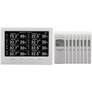 Ambient Weather WS-3000-X3 Thermo-Hygrometer Wireless Monitor w/ 3 Remote Sensors – Logging, Graphing, Alarming, Radio Controlled Clock(1 Console / 8 Sensors)