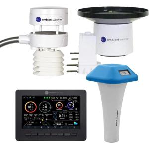 Ambient Weather WS-5000 Pool Bundle – Ultrasonic Smart Weather Station for The Pool w/WiFi Remote Monitoring and Alerts