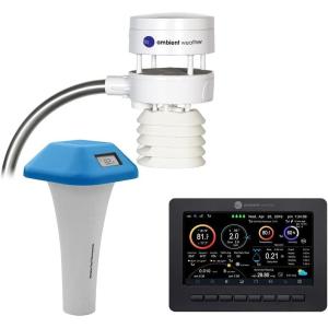 Ambient Weather WS-5050 Pool Bundle – Ultrasonic Smart Weather Station for The Pool w/WiFi Remote Monitoring and Alerts