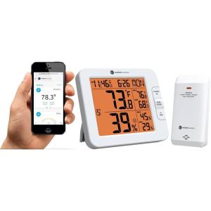 Ambient Weather WS-8482 7-Channel Wireless Internet Remote Monitoring Weather Station with Indoor/Outdoor Temperature & Humidity, Compatible with Alexa, White