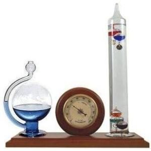 Ambient Weather WS-YG501 Galileo Thermometer, Hygrometer and Glass Fluid Barometer